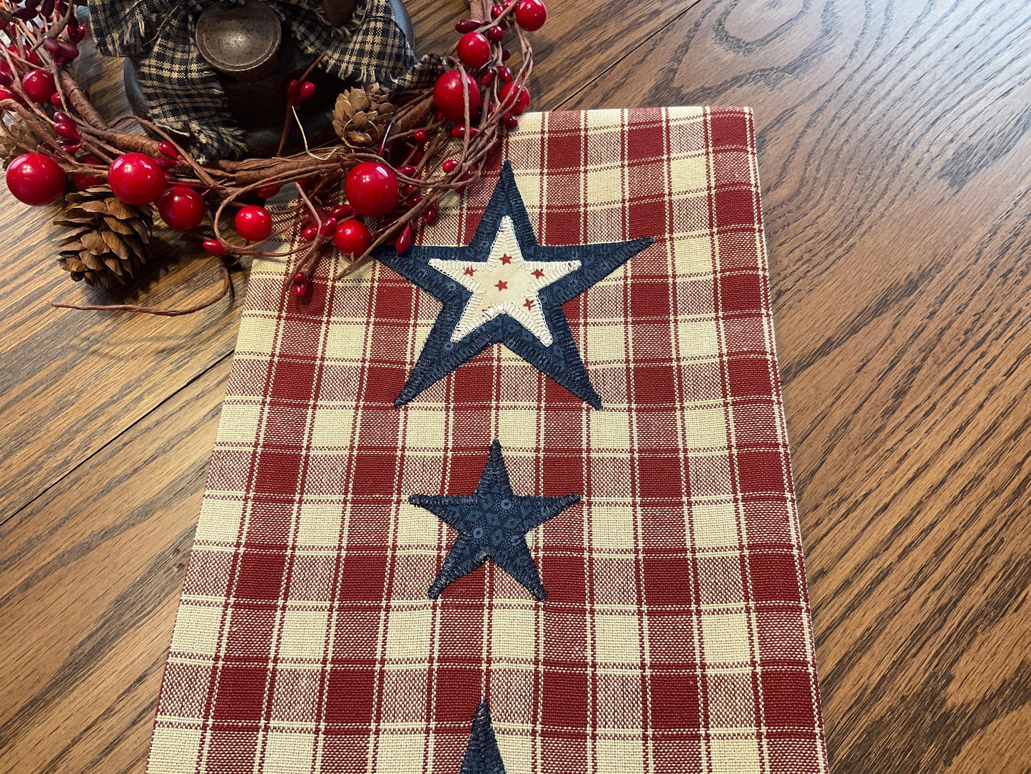 Primitive Farmhouse Americana Towel Item #2030