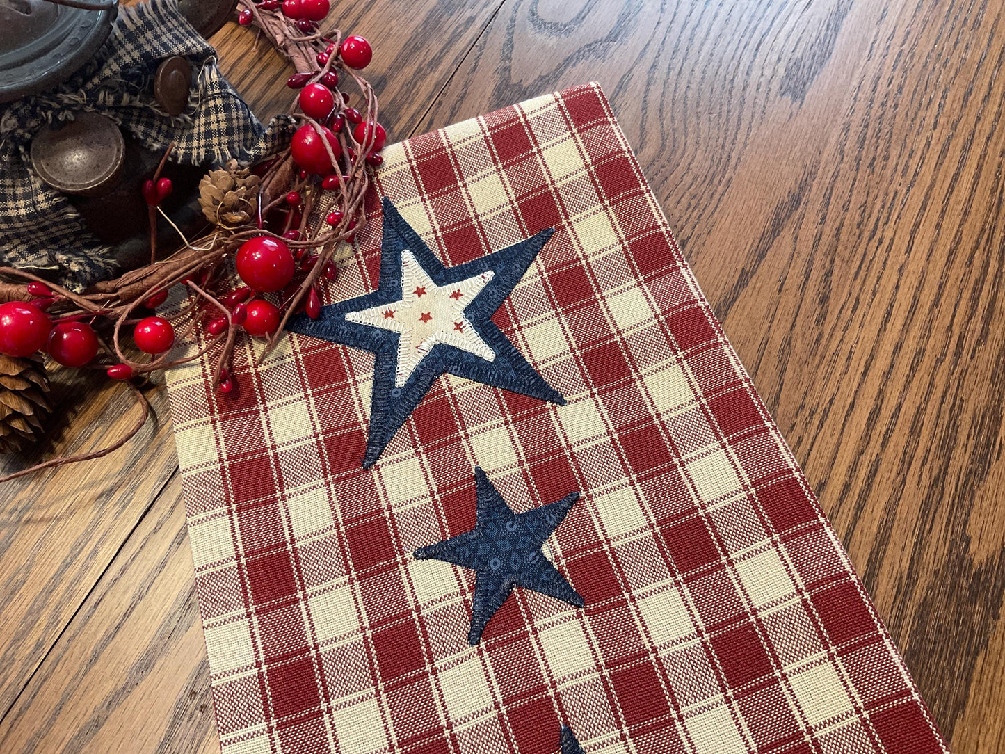 Primitive Farmhouse Americana Towel Item #2030