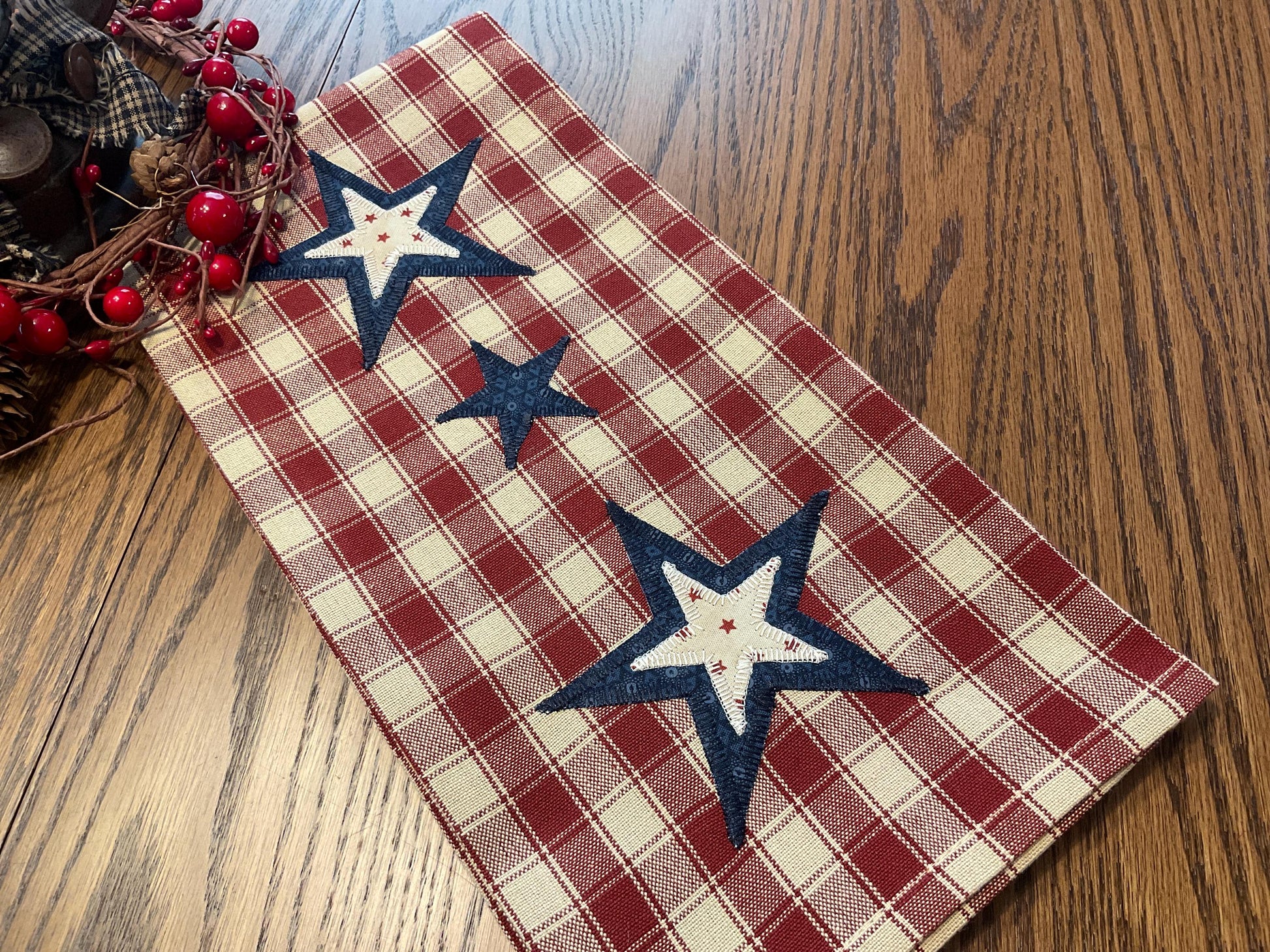 Primitive Farmhouse Americana Towel Item #2030
