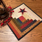 Primitive Farmhouse Patriotic Log Cabin Table Topper Item #2039