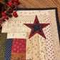 Primitive Farmhouse Patriotic Log Cabin Table Topper Item #2039