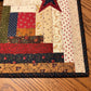 Primitive Farmhouse Patriotic Log Cabin Table Topper Item #2039