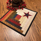Primitive Farmhouse Patriotic Log Cabin Table Topper Item #2039
