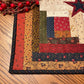 Primitive Farmhouse Patriotic Log Cabin Table Topper Item #2039