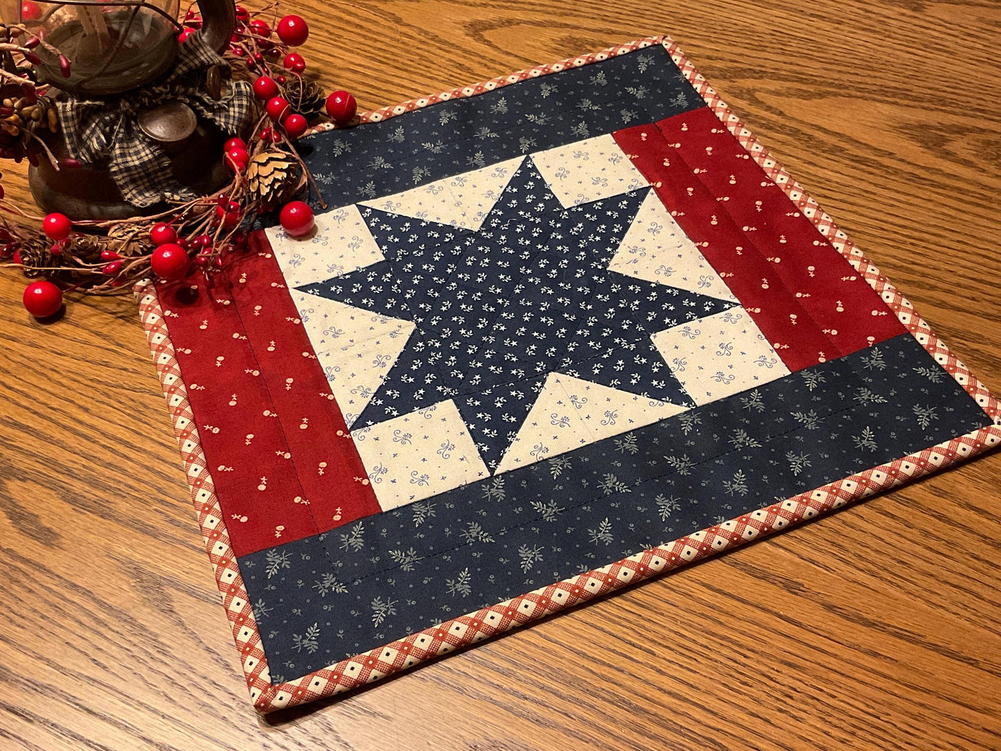 Primitive Farmhouse Americana Table Topper Item #2044