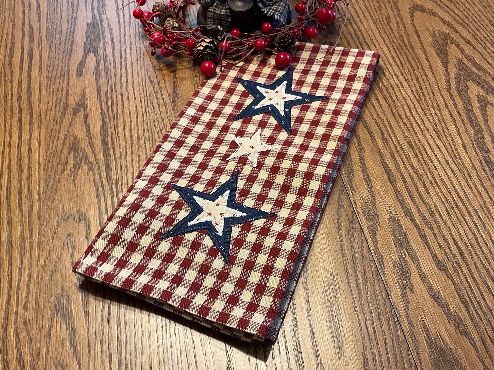 Primitive Farmhouse Americana Towel Item #2046
