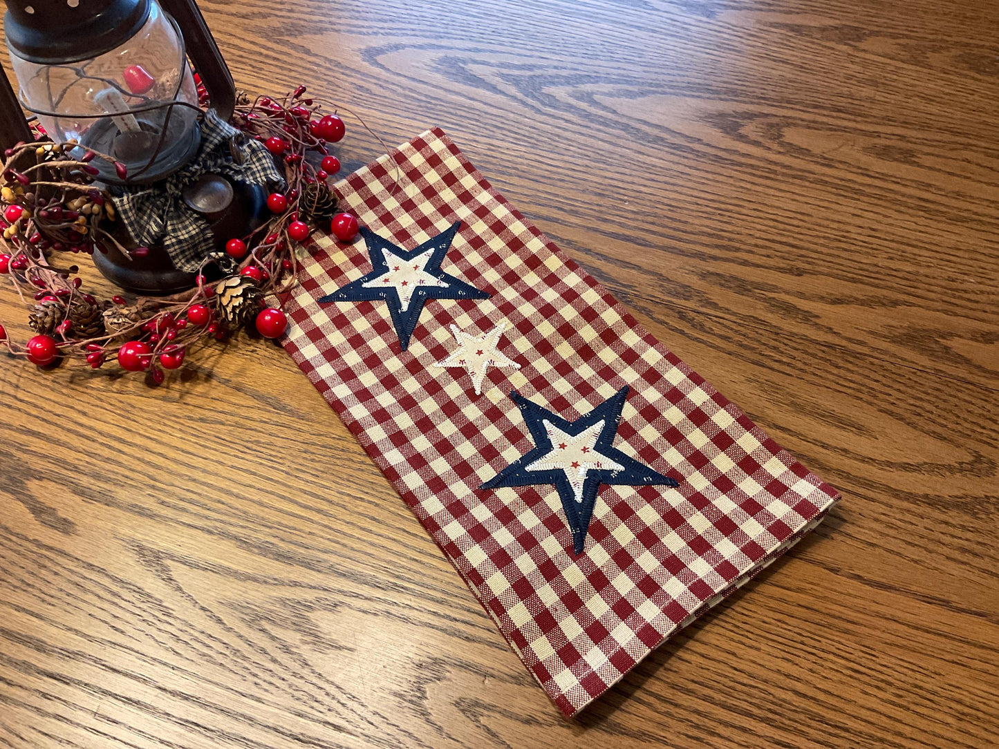 Primitive Farmhouse Americana Towel Item #2046