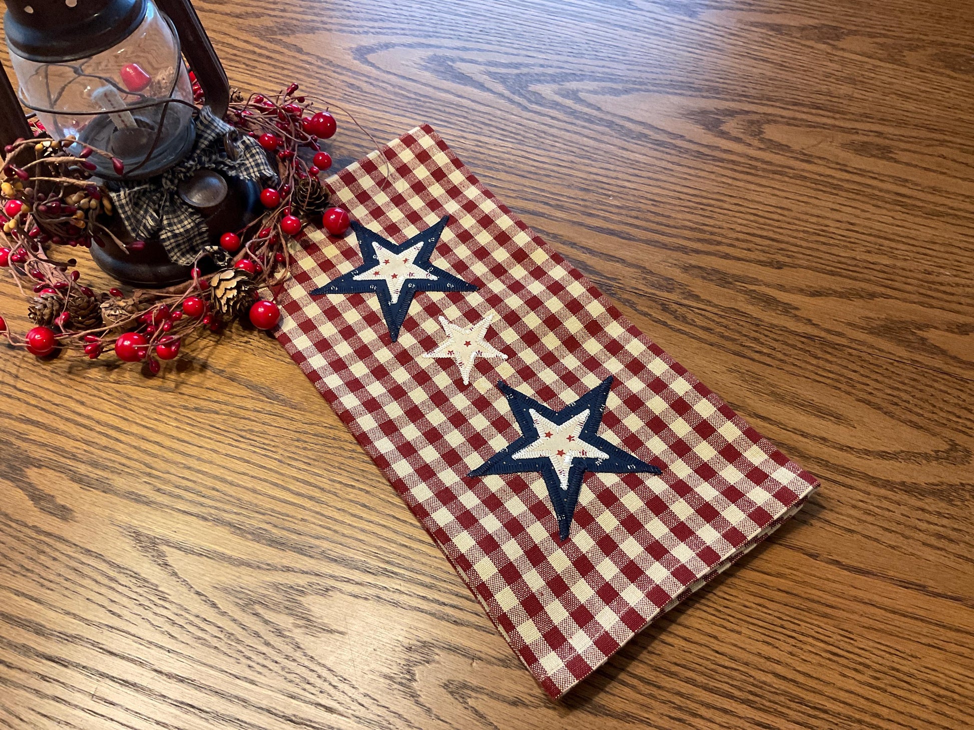 Primitive Farmhouse Americana Towel Item #2046