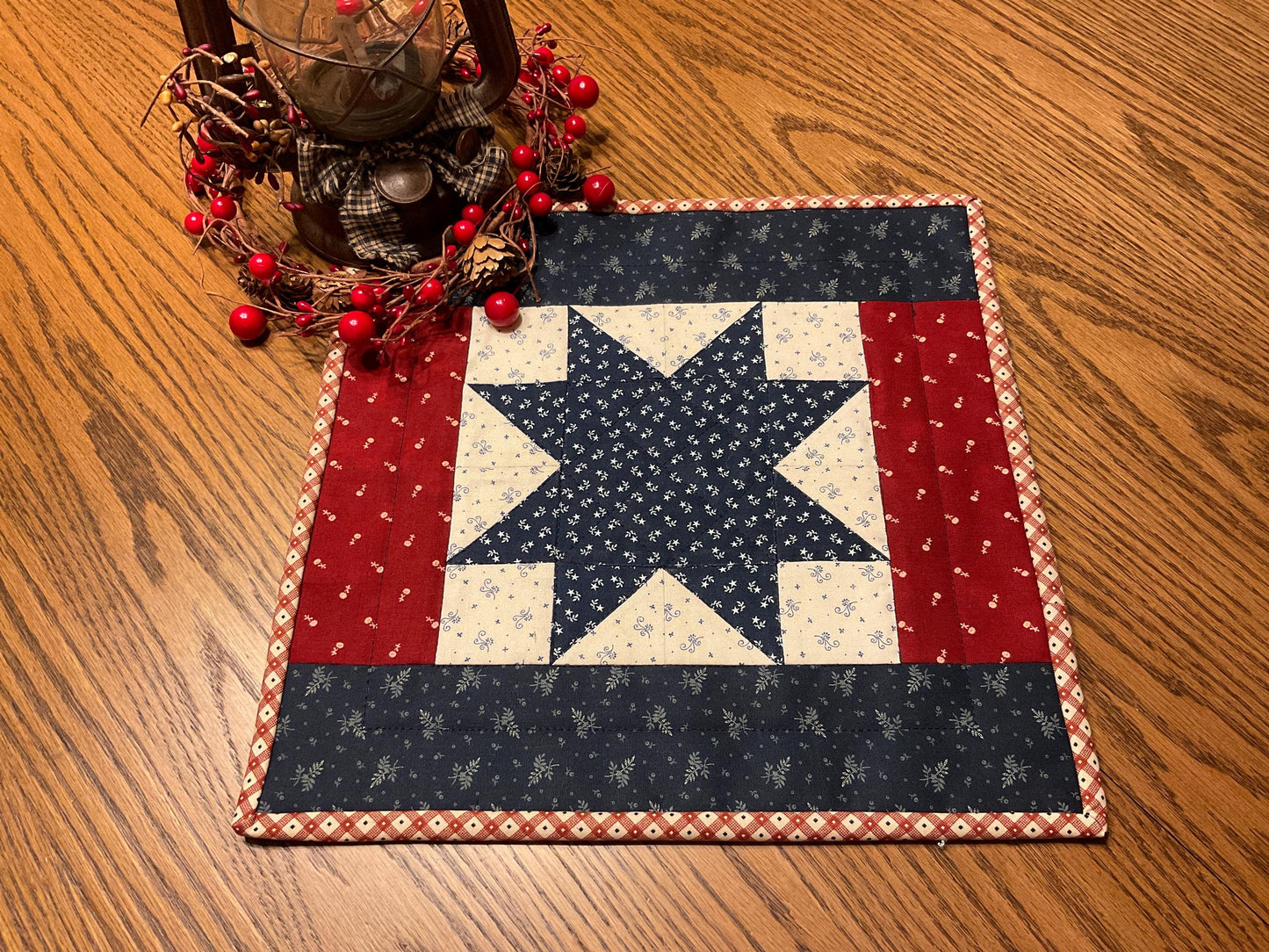 Primitive Farmhouse Americana Table Topper Item #2044