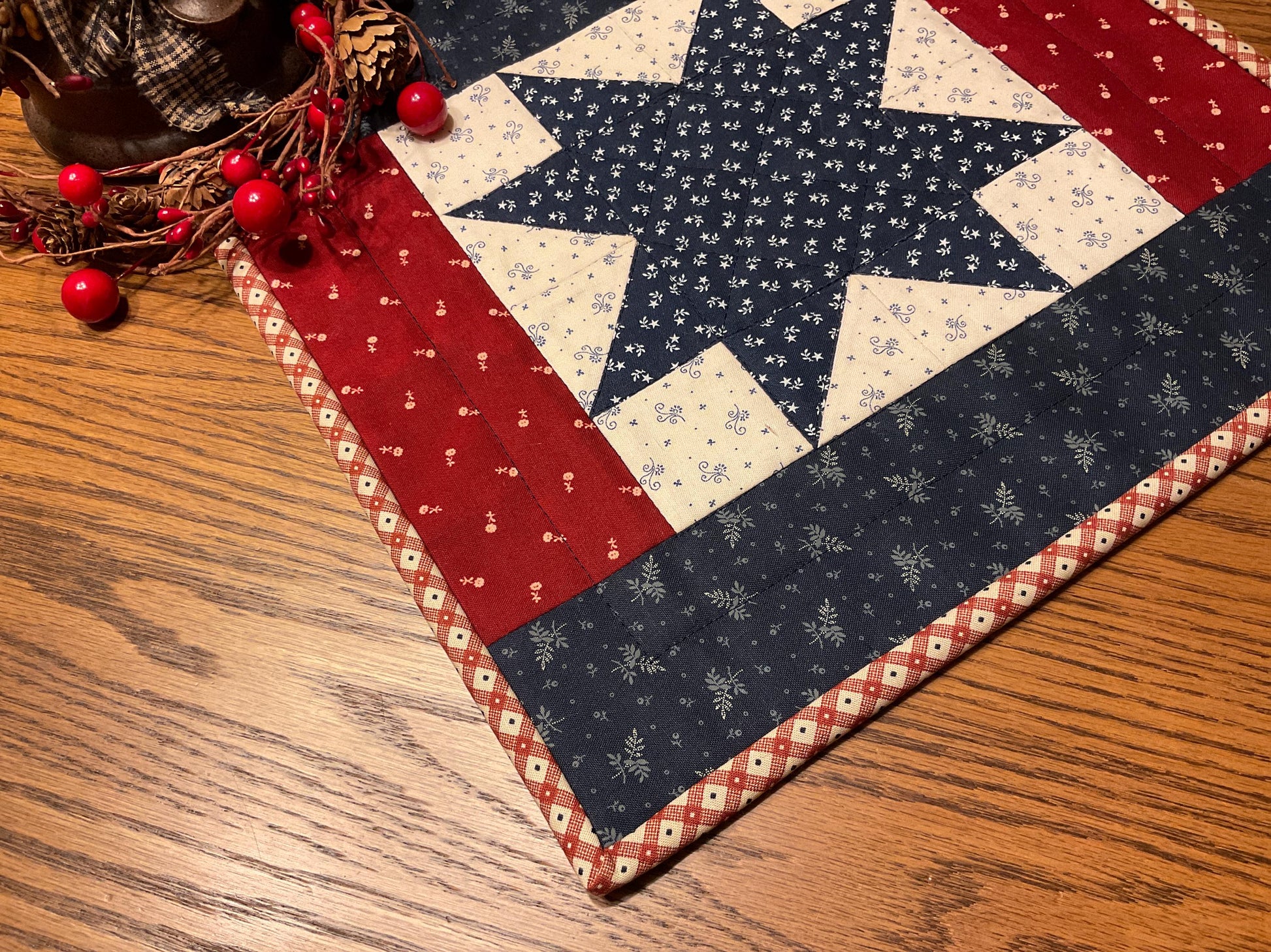 Primitive Farmhouse Americana Table Topper Item #2044