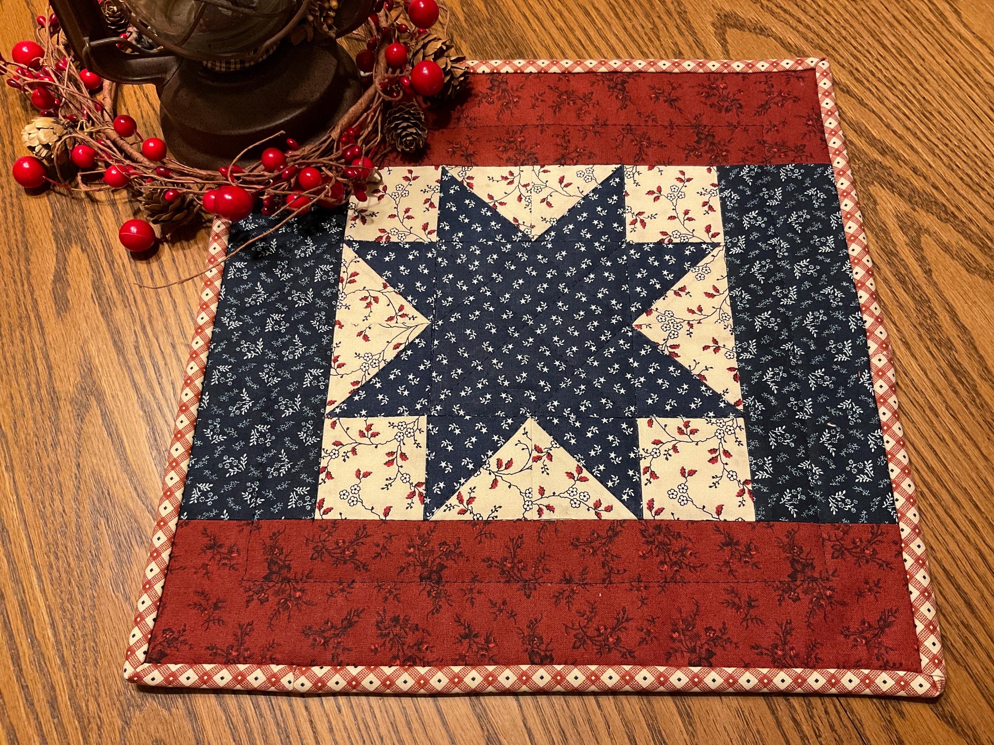 Primitive Farmhouse Americana Table Topper Item #2047