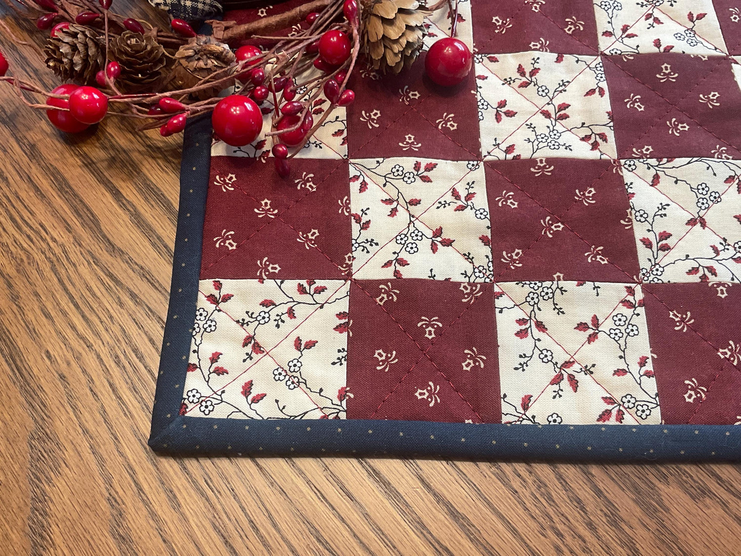 Primitive Farmhouse Americana Table Runner Item #2049