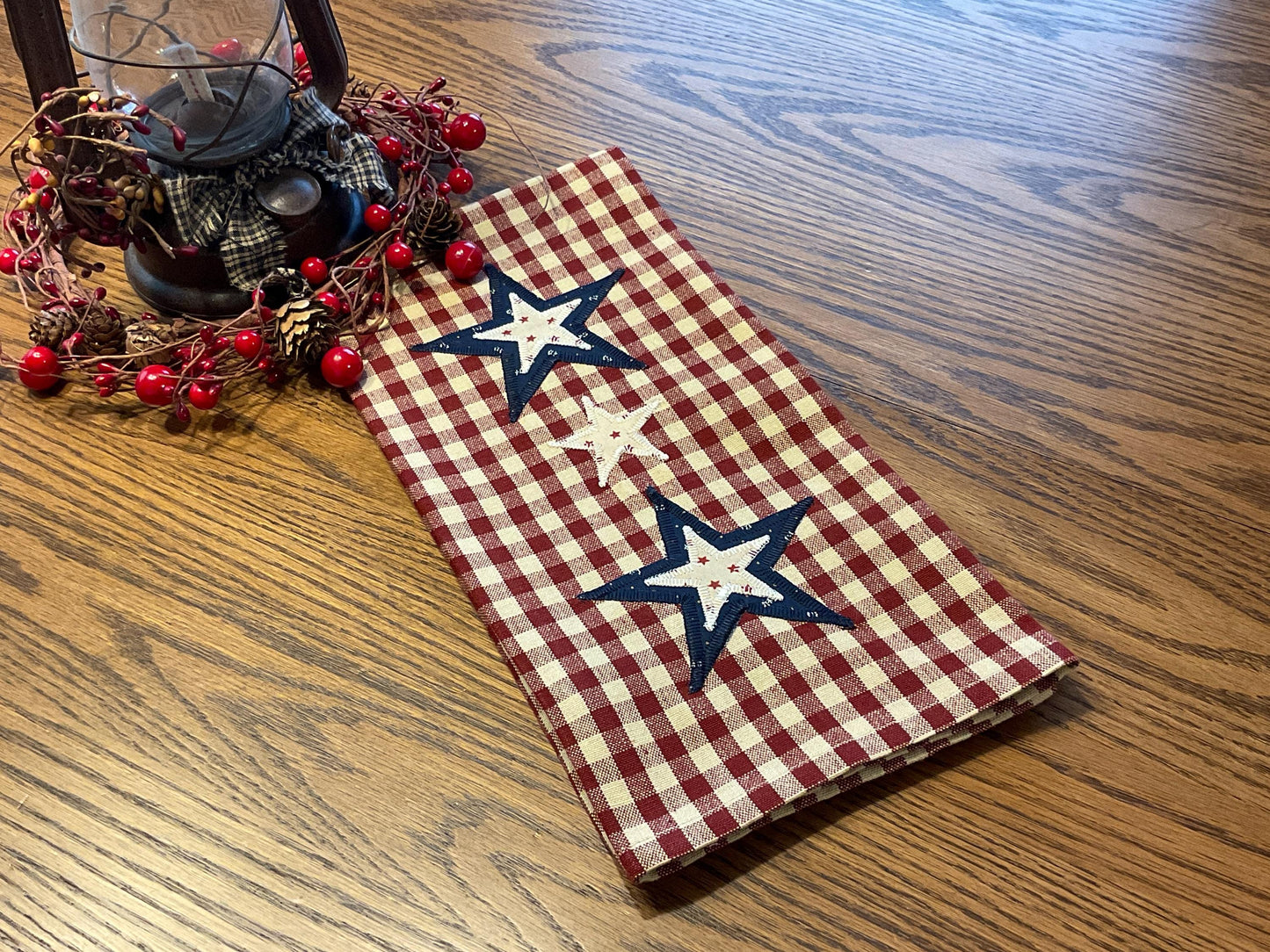 Primitive Farmhouse Americana Towel Item #2046
