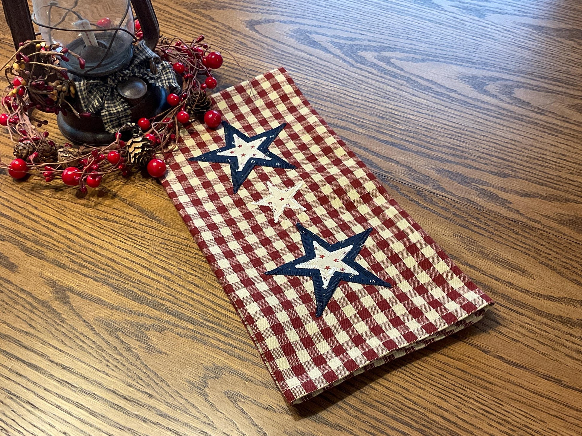 Primitive Farmhouse Americana Towel Item #2046