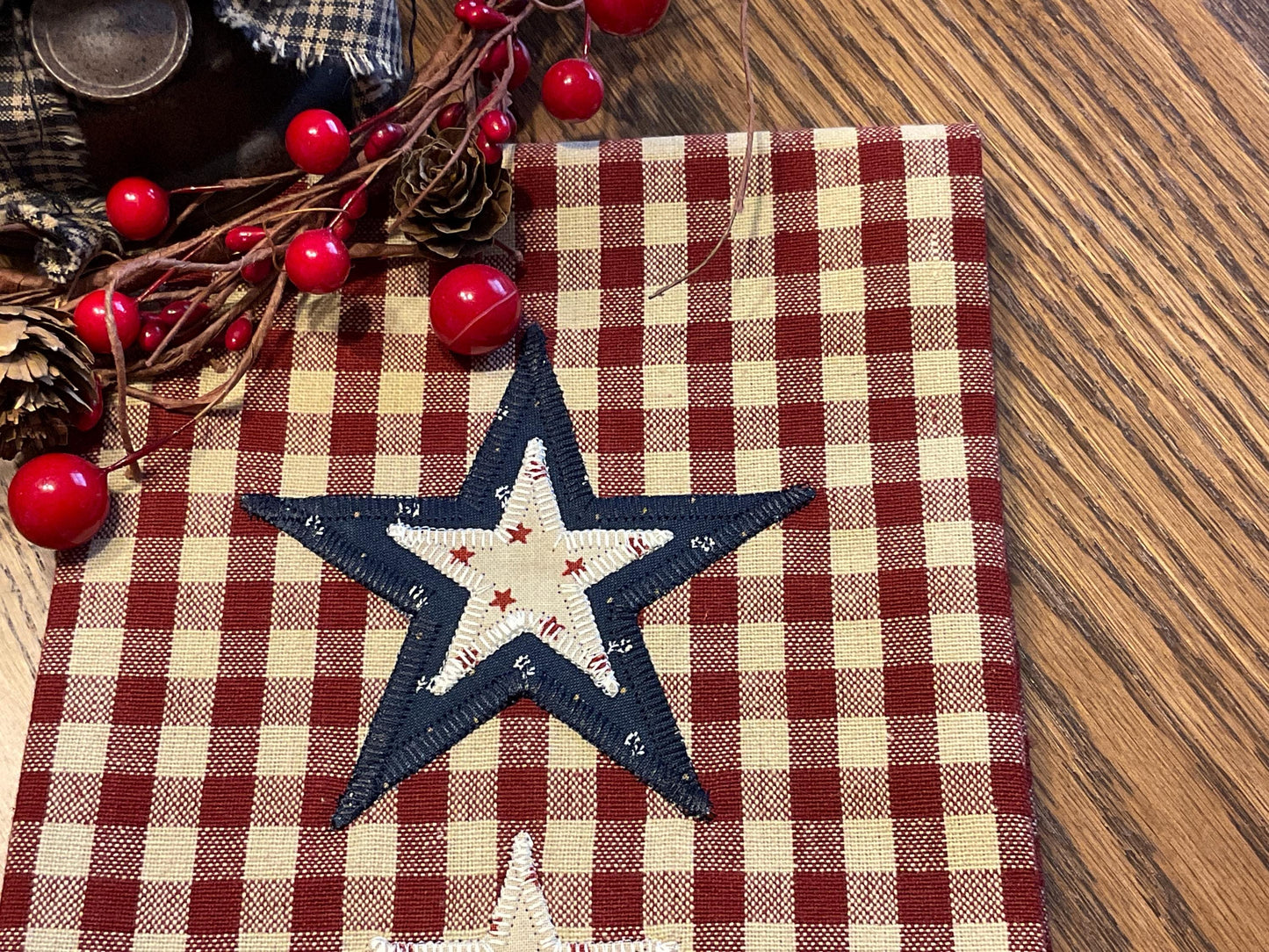 Primitive Farmhouse Americana Towel Item #2046