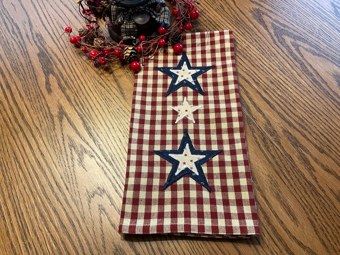 Primitive Farmhouse Americana Towel Item #2046