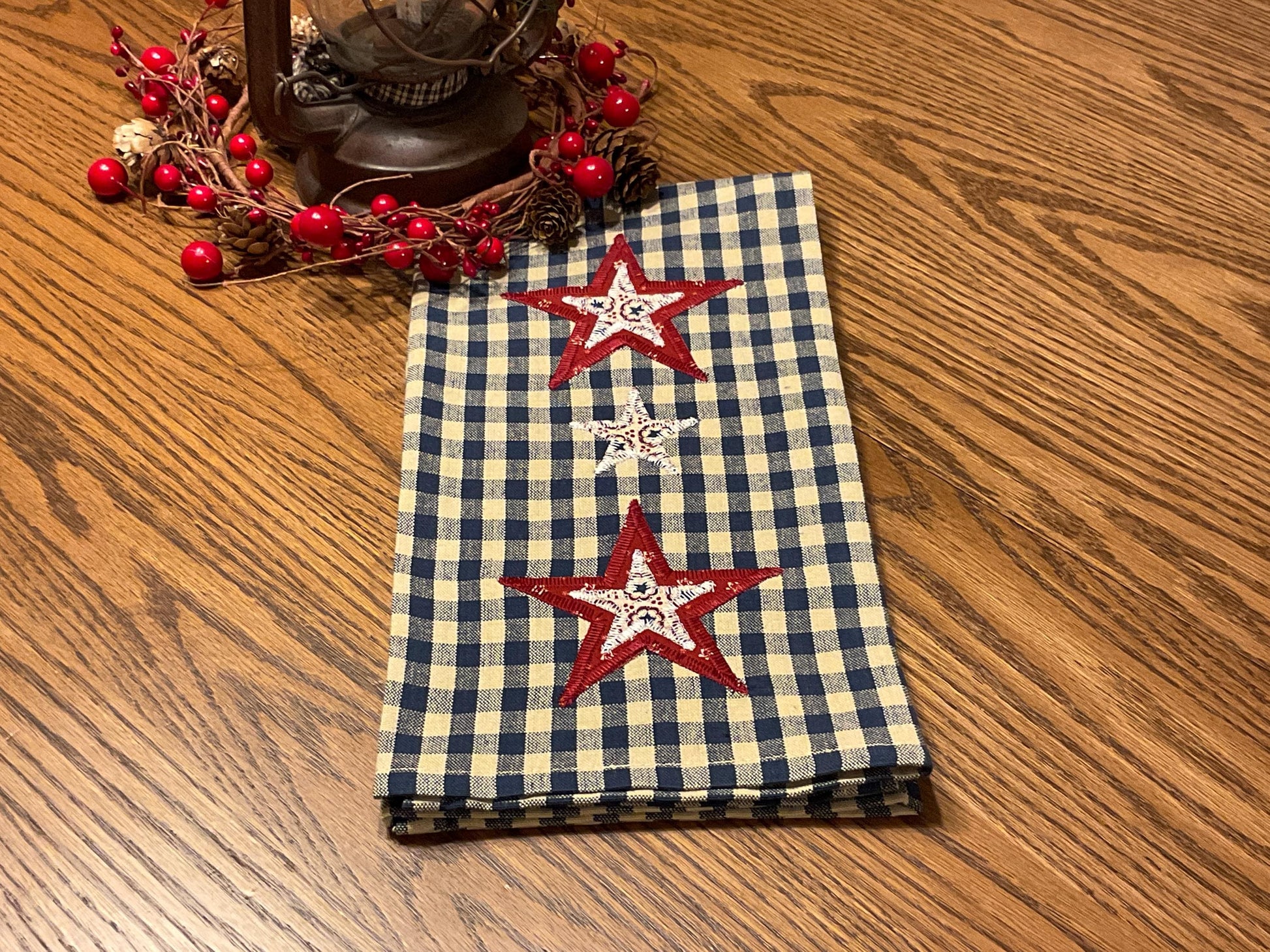 Primitive Farmhouse Americana Towel Item #2048