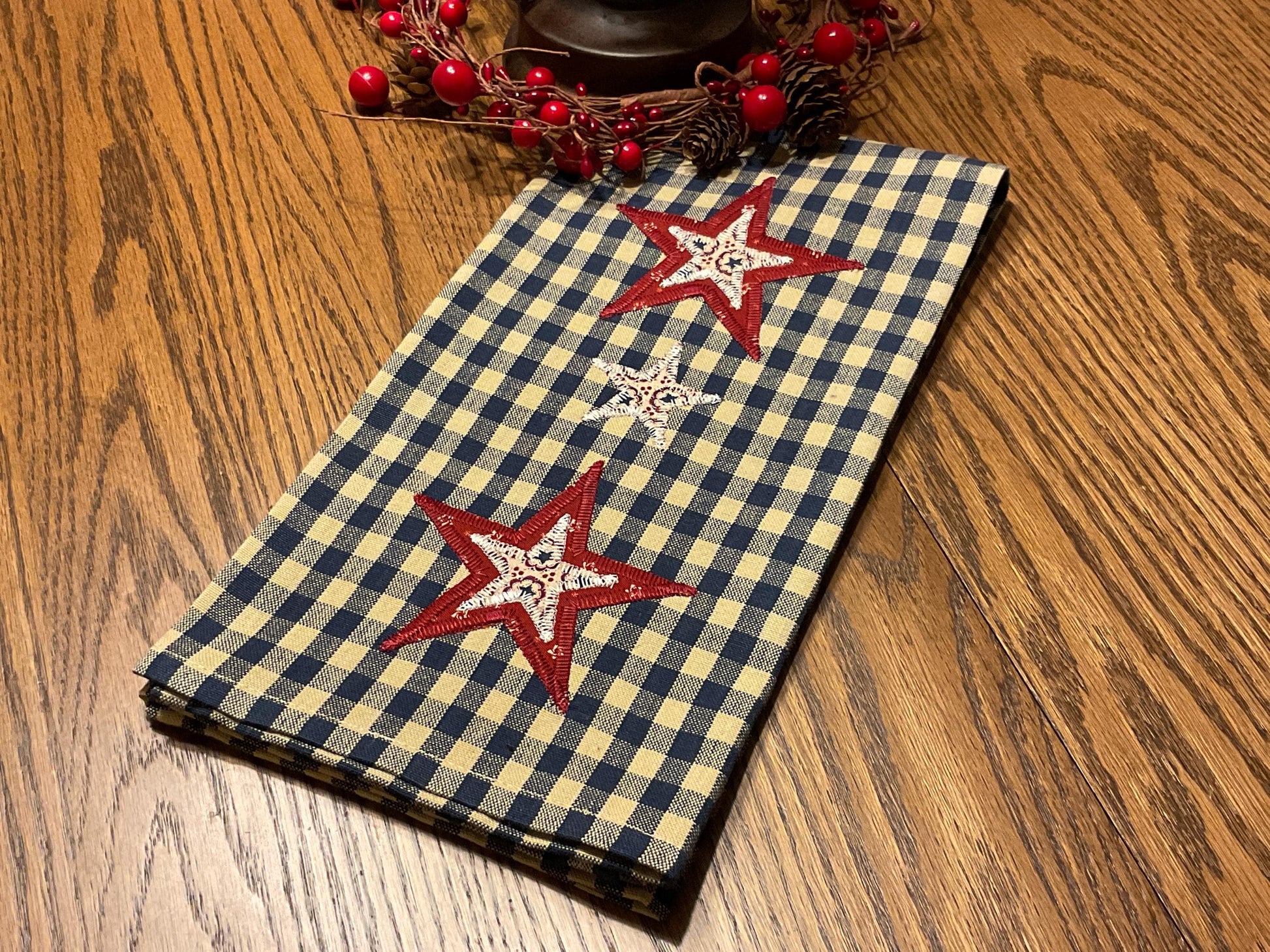 Primitive Farmhouse Americana Towel Item #2048