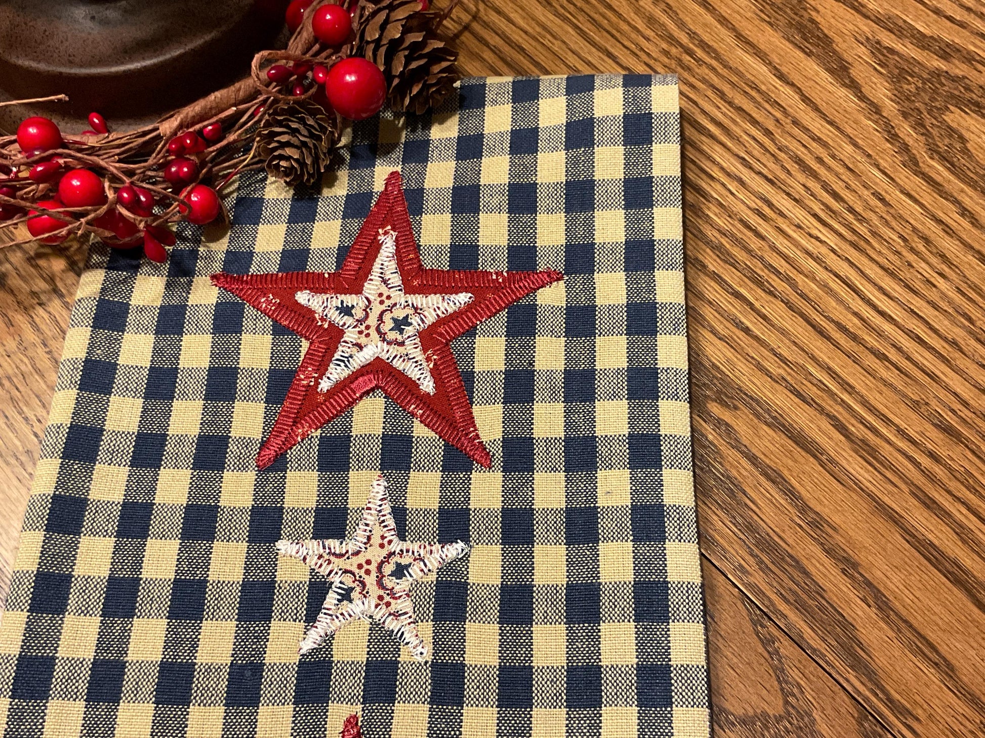 Primitive Farmhouse Americana Towel Item #2048