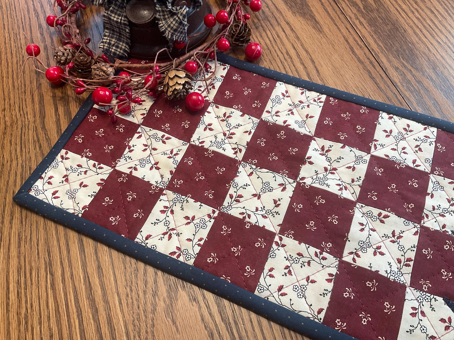 Primitive Farmhouse Americana Table Runner Item #2049