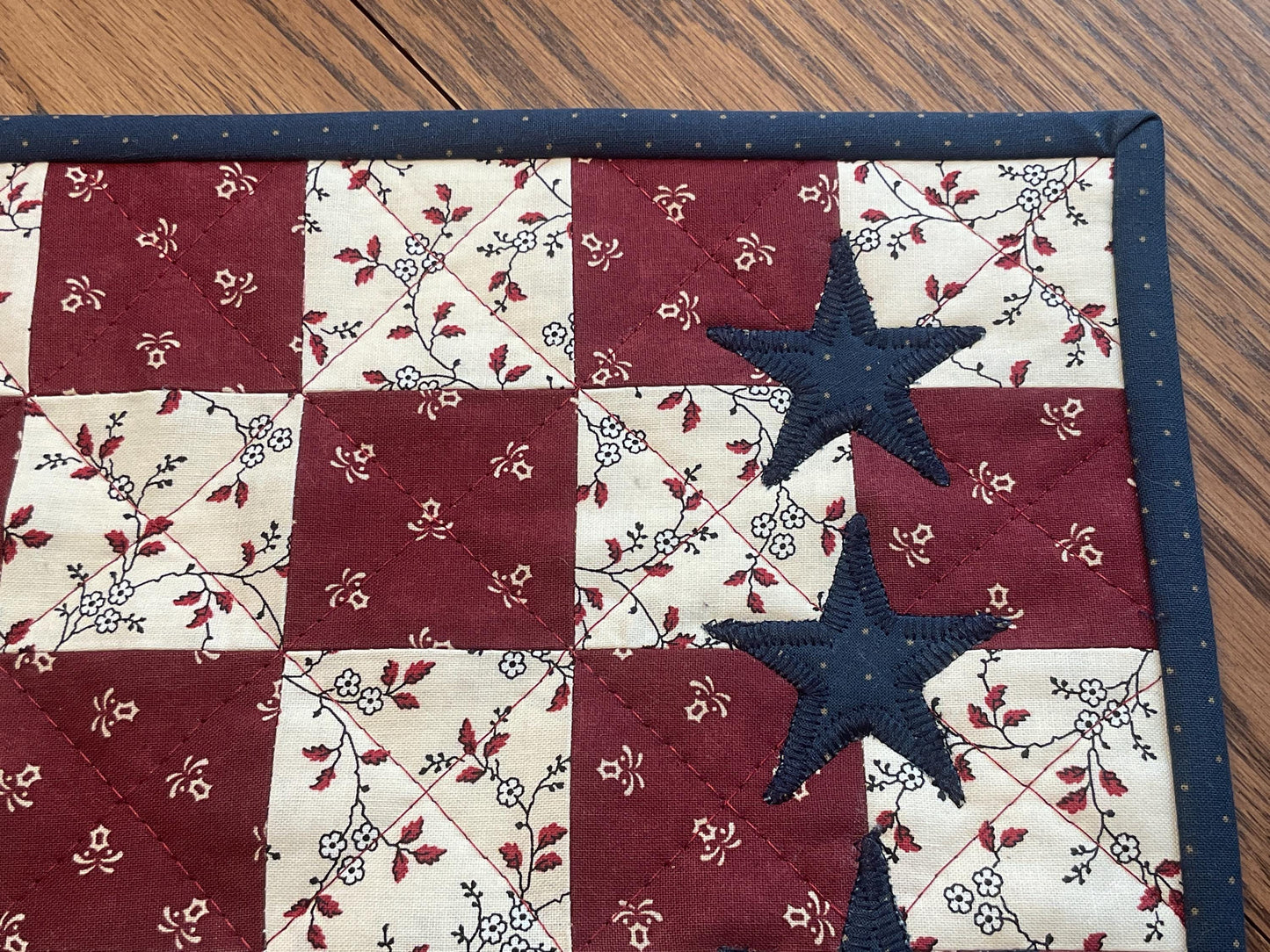 Primitive Farmhouse Americana Table Runner Item #2049