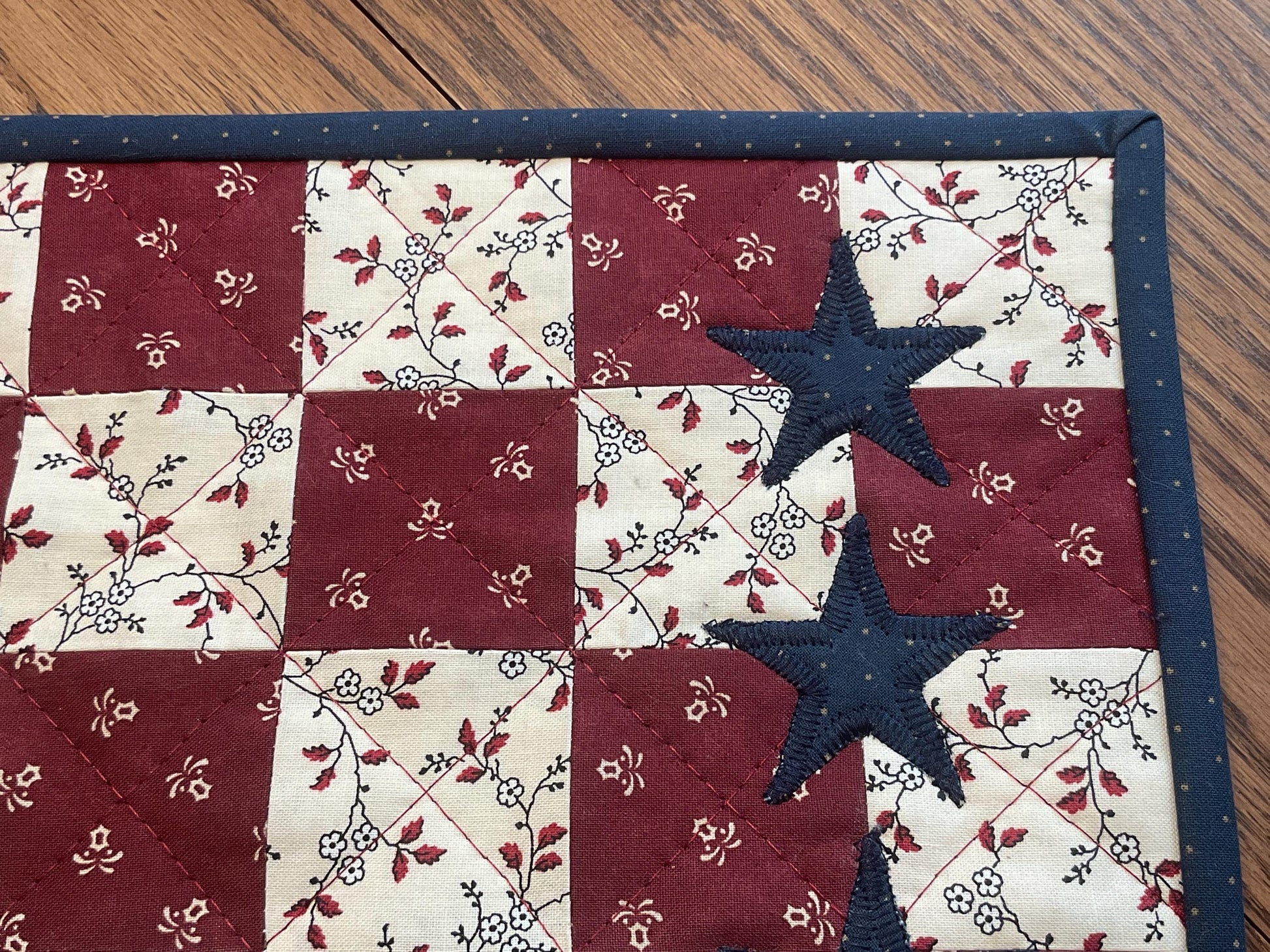 Primitive Farmhouse Americana Table Runner Item #2049