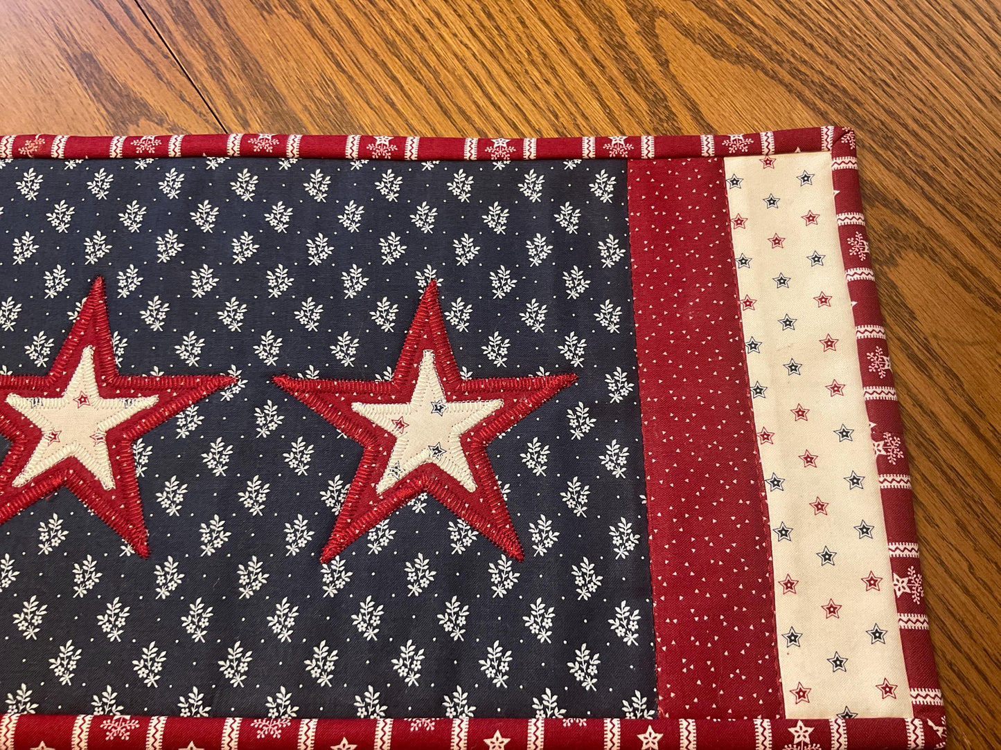 RESERVED FOR TOM Primitive Farmhouse Americana Table Runner Item #2050