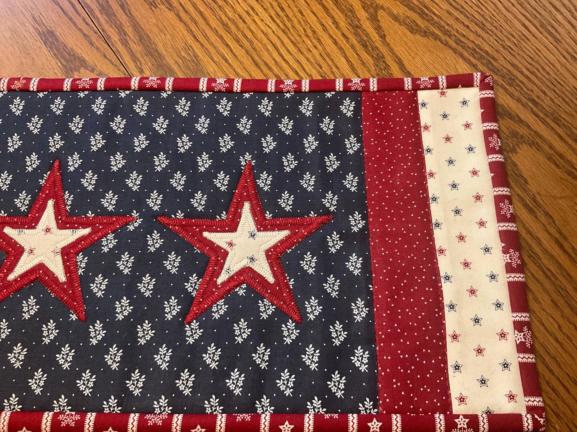 RESERVED FOR TOM Primitive Farmhouse Americana Table Runner Item #2050