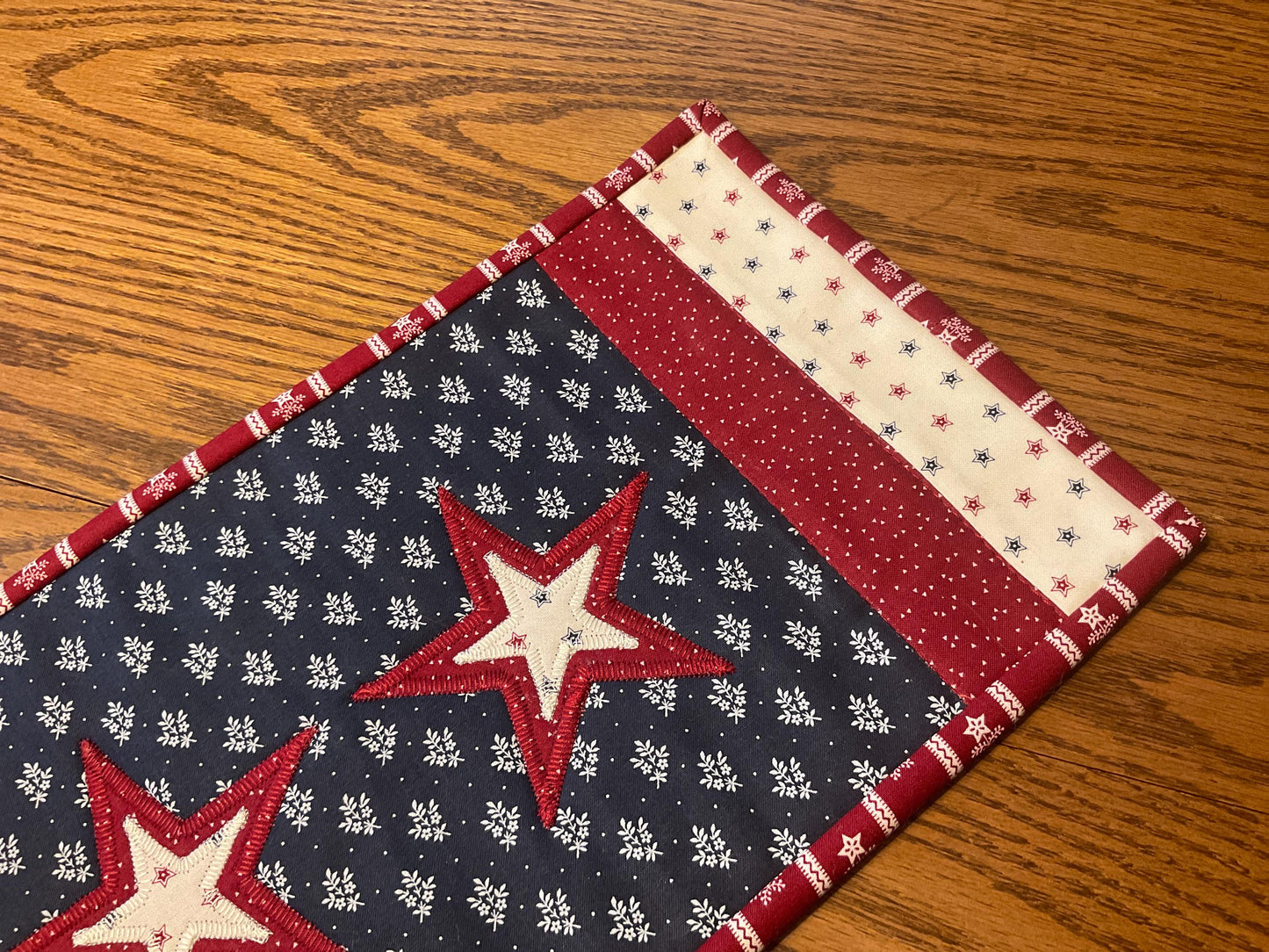 RESERVED FOR TOM Primitive Farmhouse Americana Table Runner Item #2050