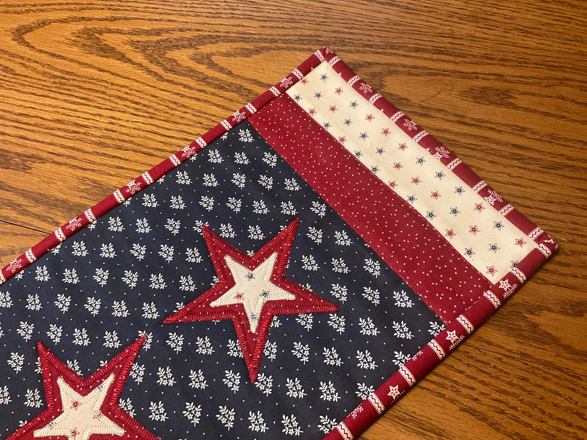 RESERVED FOR TOM Primitive Farmhouse Americana Table Runner Item #2050