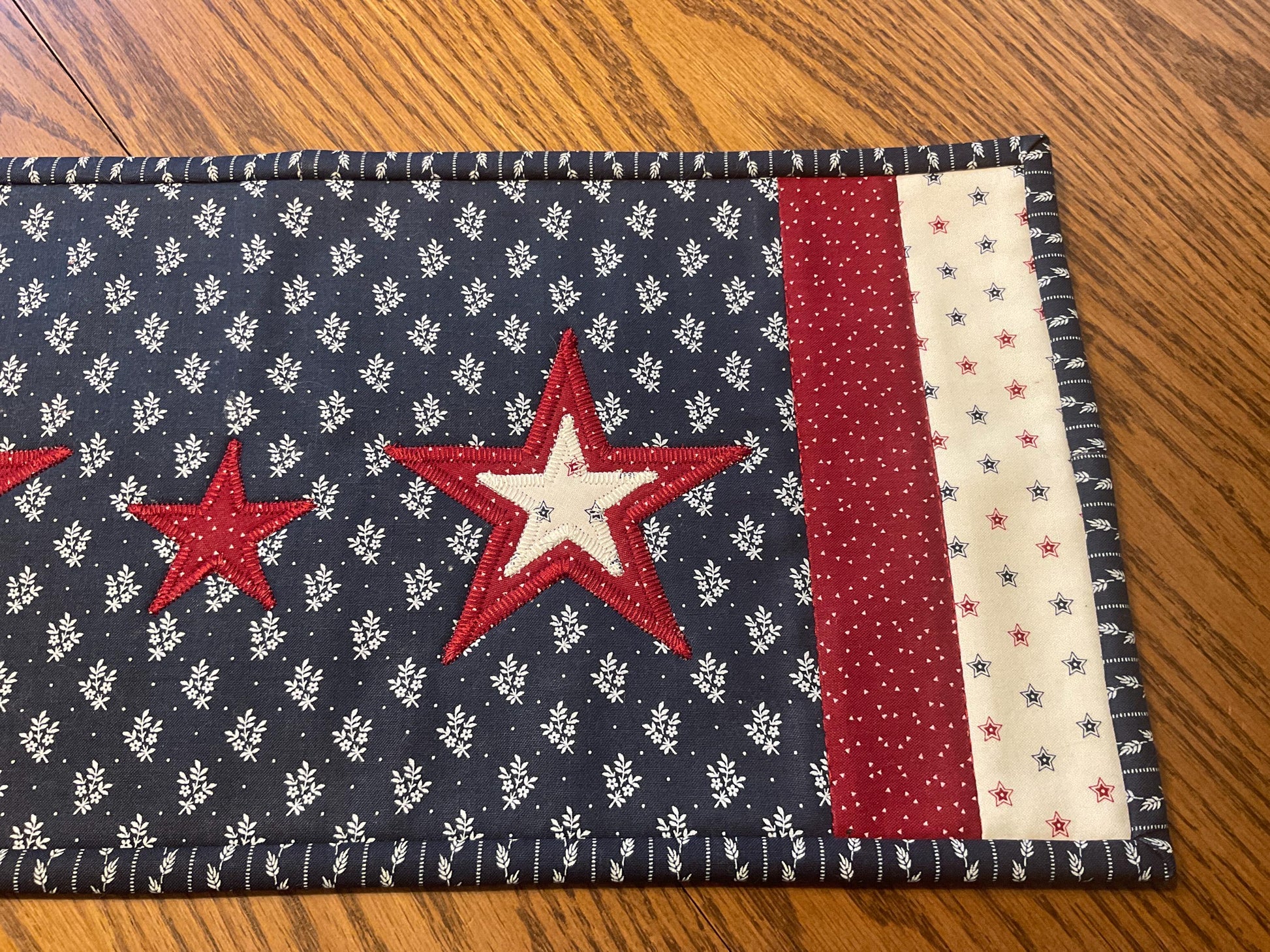 RESERVED FOR TOM Primitive Farmhouse Americana Table Runner Item #2051
