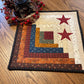 Primitive Farmhouse Patriotic Log Cabin Table Topper Item #2052