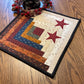 Primitive Farmhouse Patriotic Log Cabin Table Topper Item #2052