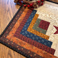 Primitive Farmhouse Patriotic Log Cabin Table Topper Item #2052