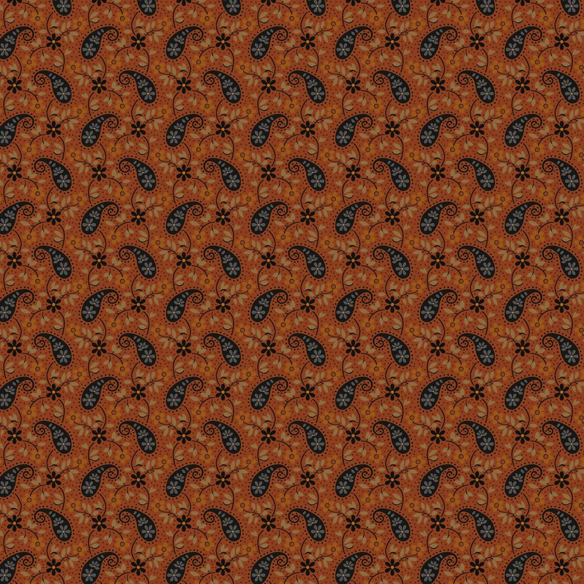Midnight Cheddar by Pam Buda Cheddar Paisley Parade # R172081D-CHEDDAR