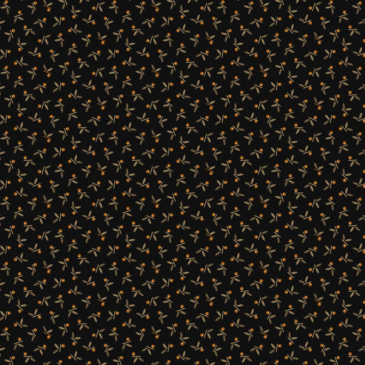 Midnight Cheddar by Pam Buda Black Dot Leaf # R172085D-BLACK