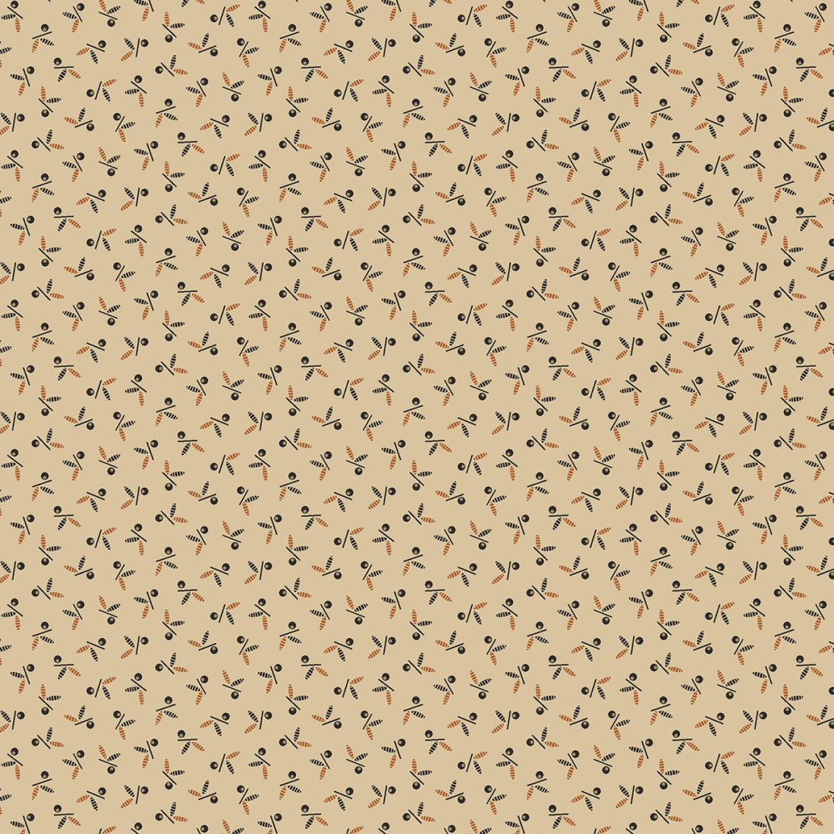 Midnight Cheddar by Pam Buda Cream Dot Leaf # R172085D-CREAM