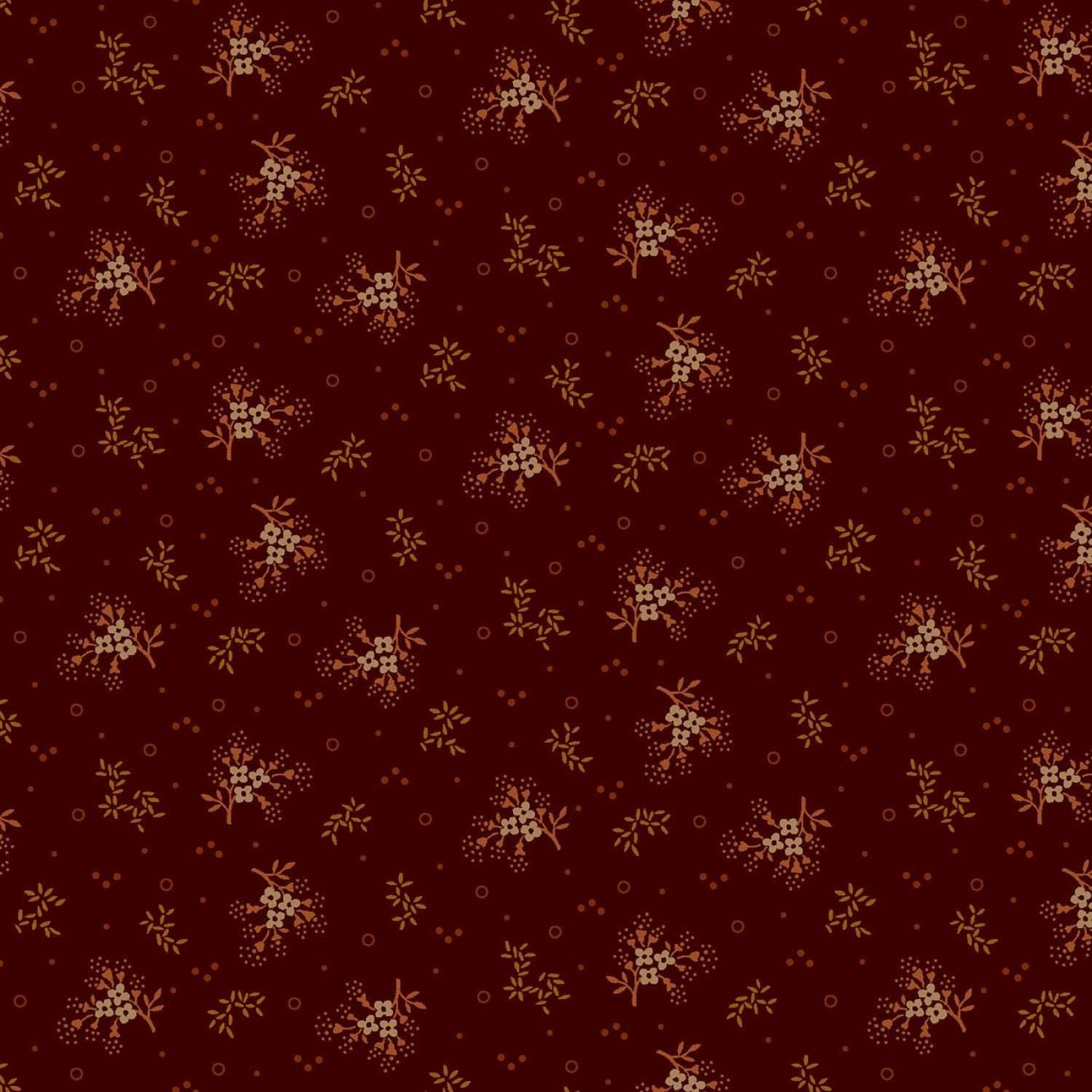 Dark Red Mini Floral By Stacy West 2274-89