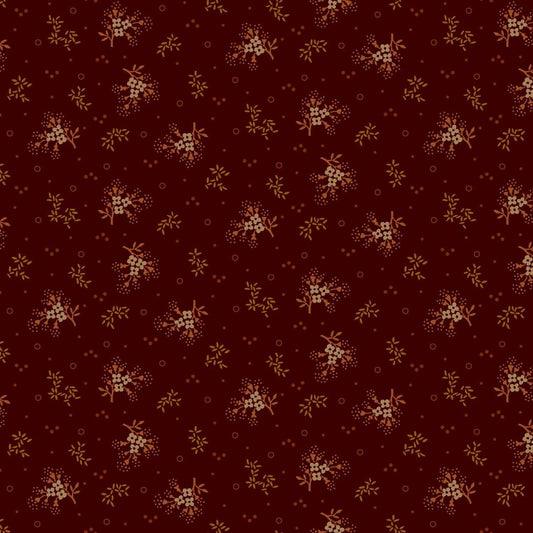 Dark Red Mini Floral By Stacy West 2274-89