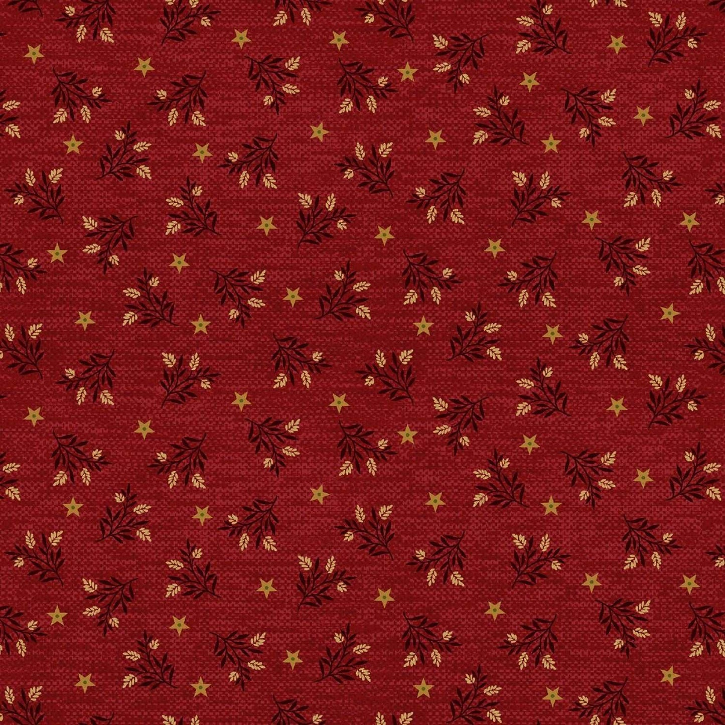 Country Journey by Jan Mott Red Wheat Star Calico #2435-88