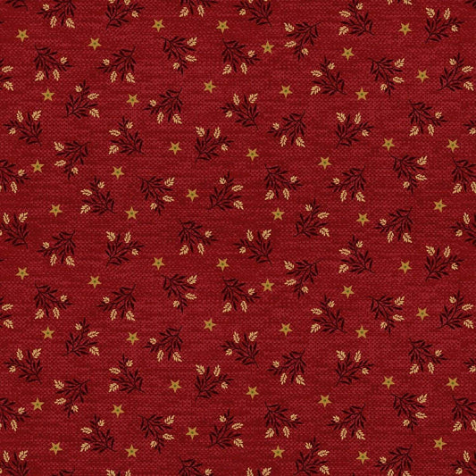 Country Journey by Jan Mott Red Wheat Star Calico #2435-88