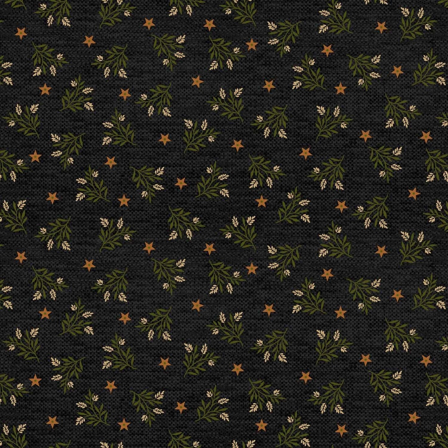 Country Journey by Jan Mott Black Wheat Star Calico # 2435-99