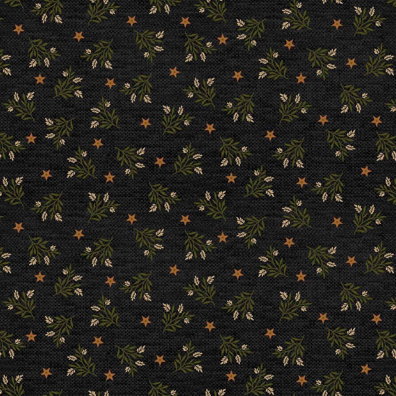 Country Journey by Jan Mott Black Wheat Star Calico # 2435-99