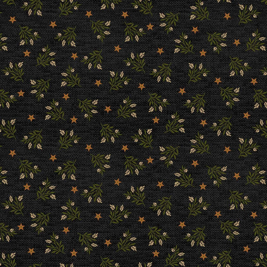 Country Journey by Jan Mott Black Wheat Star Calico # 2435-99