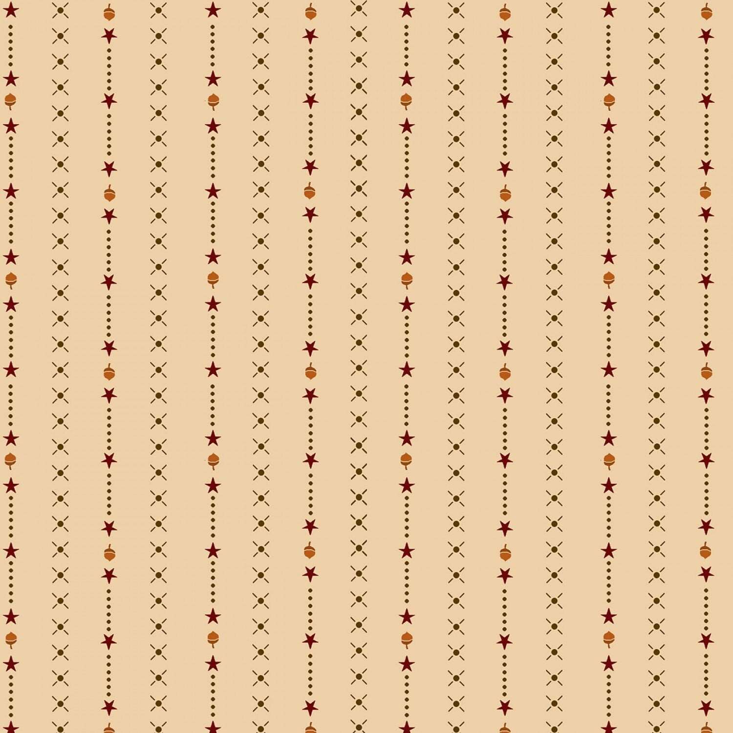 October Morning by Kim Diehl Cream Harvest Stripe #9143-44