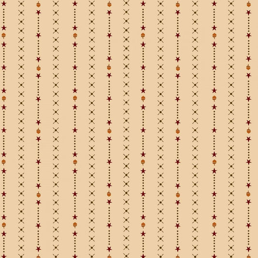 October Morning by Kim Diehl Cream Harvest Stripe #9143-44