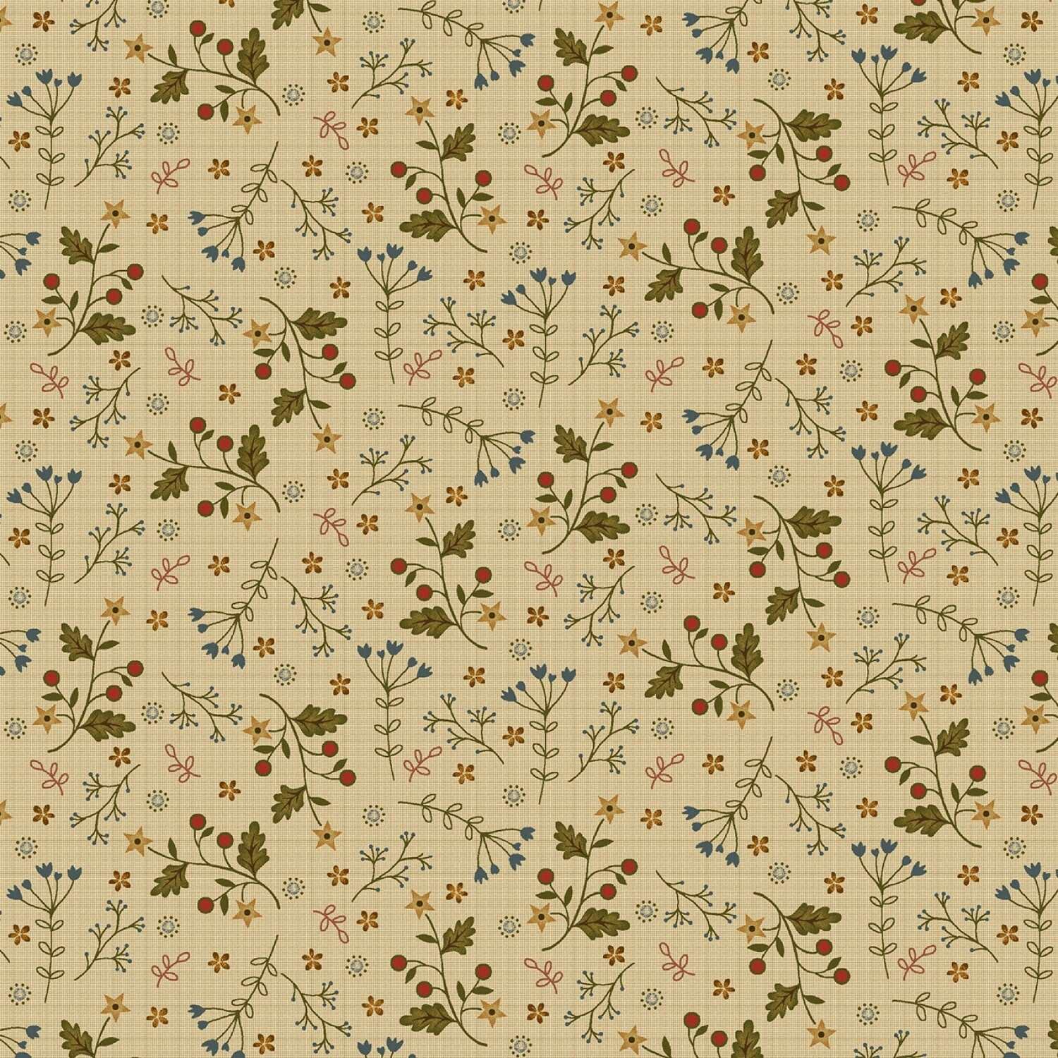 Farm to Market by Jan Mott Cream Mini Floral # 2561-33