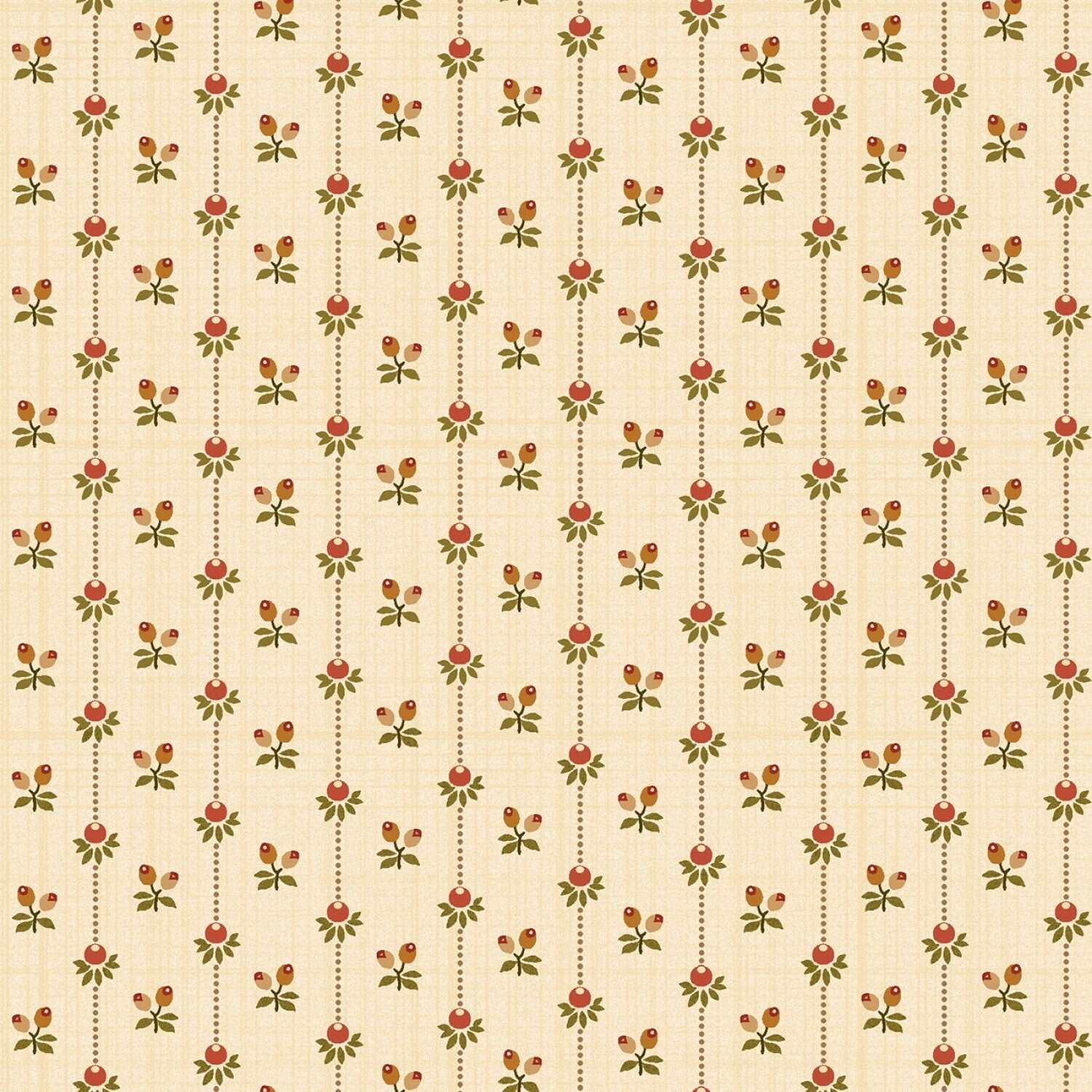 Hello Fall by Hannah West Cream Bud Stripe # 2695-33