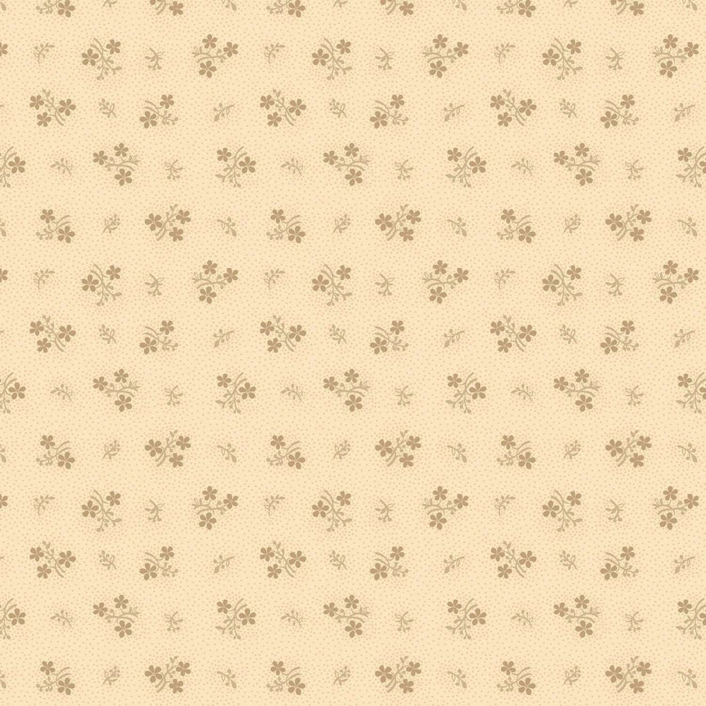 Prairie Dry Goods by Pam Buda Light Tan Sweet Flower # R1762-LTTAN