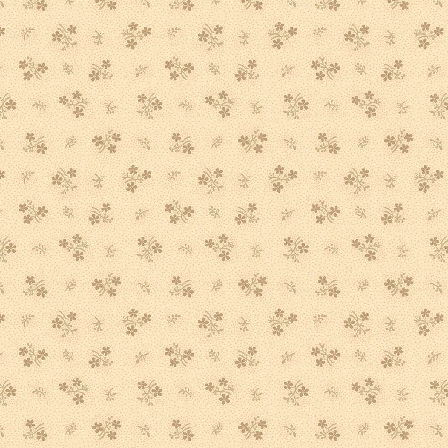 Prairie Dry Goods by Pam Buda Light Tan Sweet Flower # R1762-LTTAN